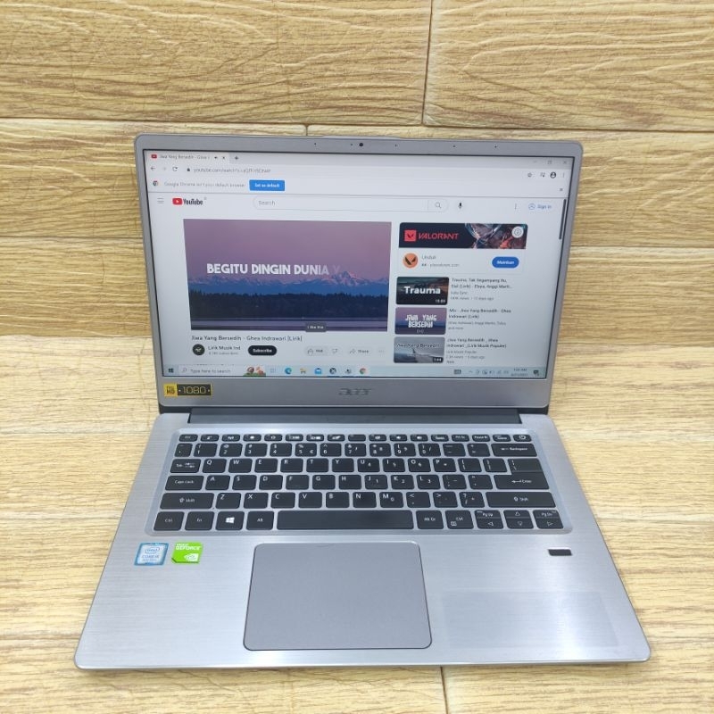 Laptop Acer Swift SF314-54G Core i5-8250U MX150 Ram 8GB SSD 250GB