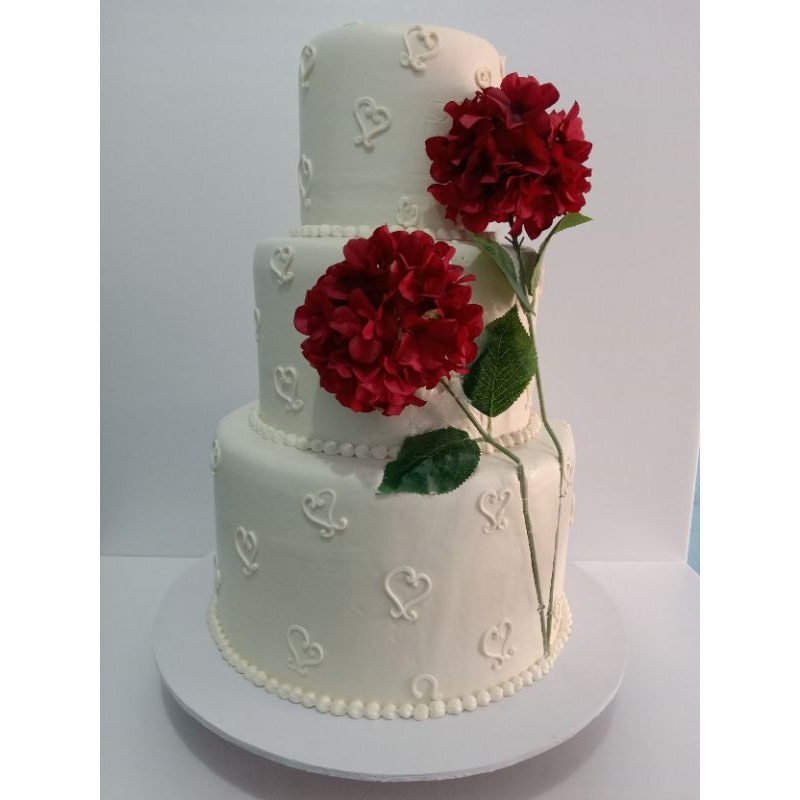 

weddingcake/kuepernikahan/kuepengantin/kue3tingkat/W.2301