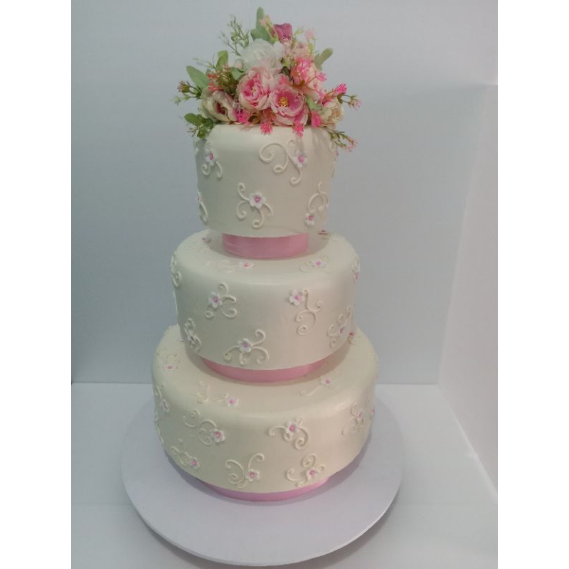

weddingcake/kuepernikahan/kuepengantin/kue3tingkat/W.2302
