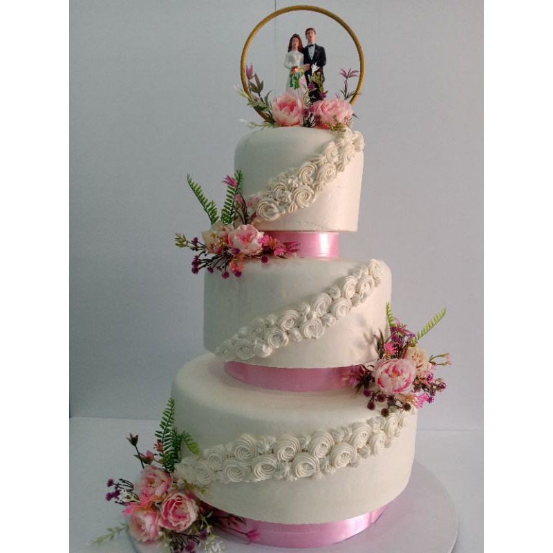 

weddingcake/kuepernikahan/kuepengantin/kue3tingkat/W.2303