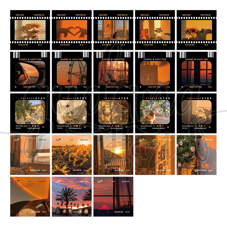 

Stiker Sunset In Frame Sticker Motif Foto Kamera DIY GH 303779