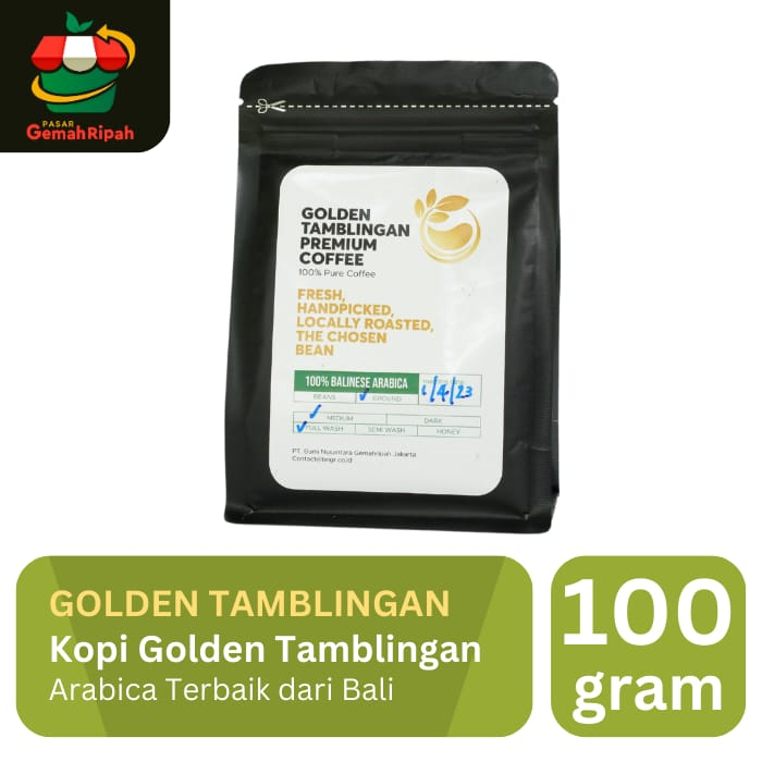 

Kopi Arabica Organik Golden Tamblingan - 100gr