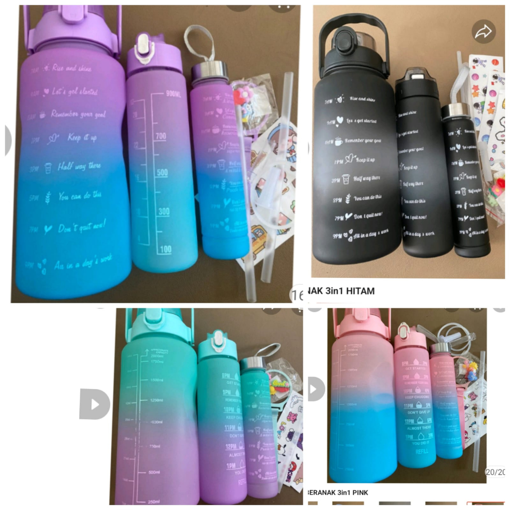 BOTOL BERANAK  3 IN 1 / BOTOL MINUM VIRAL