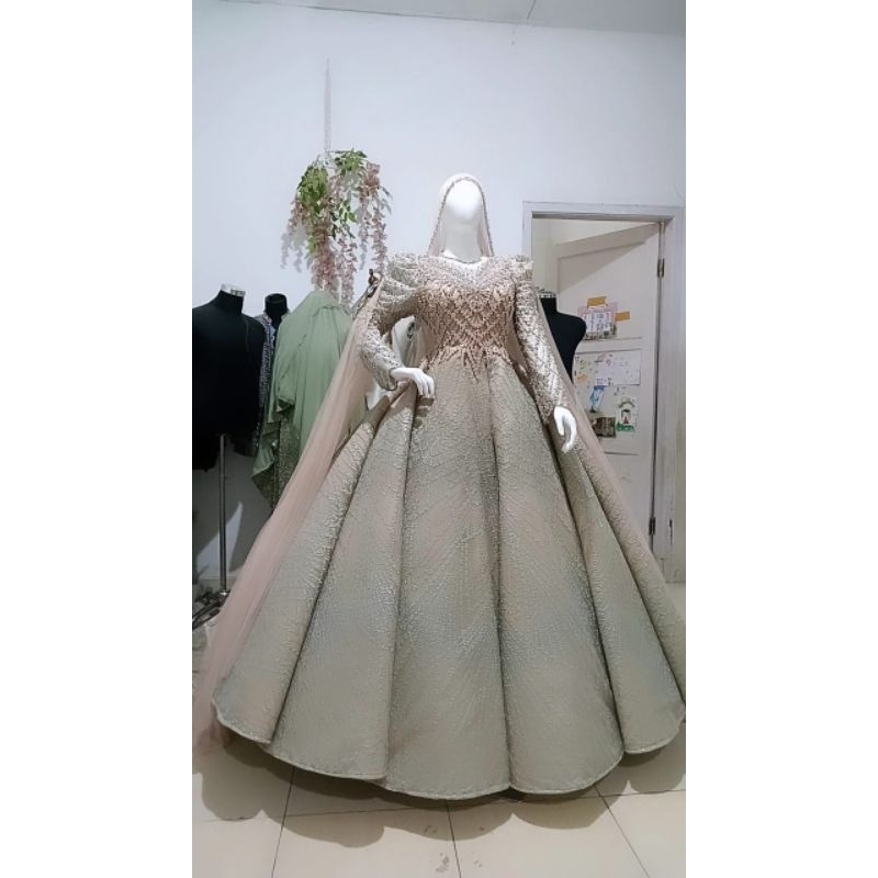 GOWN MOCCA GRADASI SILVER