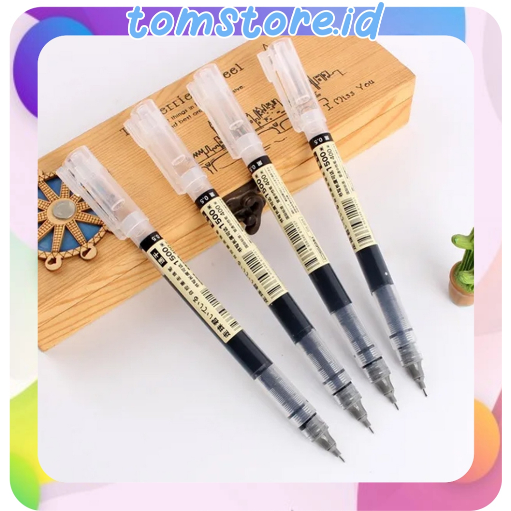 

TOMSTORE.ID 0.5mm Tip Lurus Cair Roller Ball Pen Kantor Tabung Jarum Penuh Siswa Ujian Gel Pena-Le S083