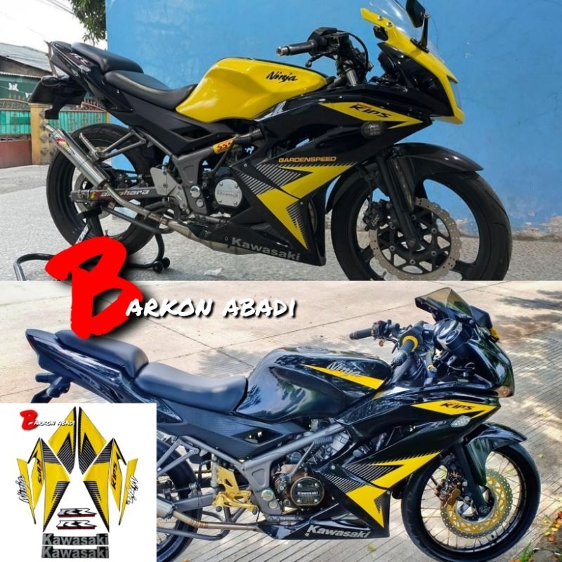 striping stiker new NINJA rr 150 warna (kuning)