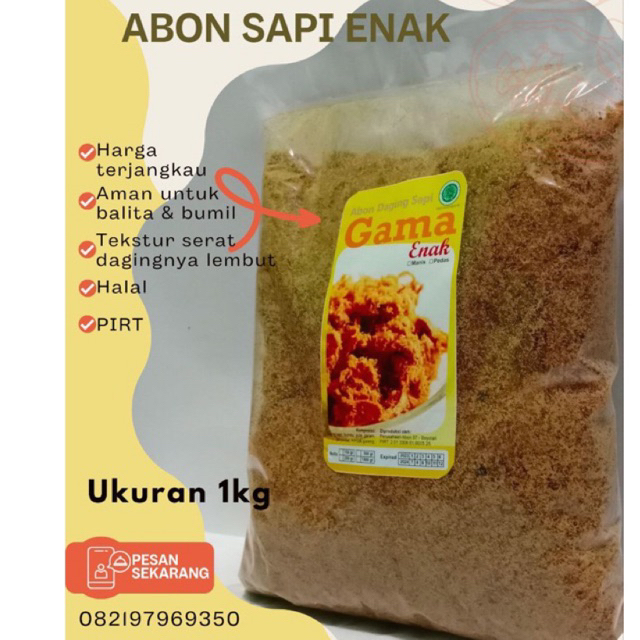 abon sapi enak 1 kg produksi abon sapi asli | abon bayi | penambah nafsu makan anak | abon cipung | 