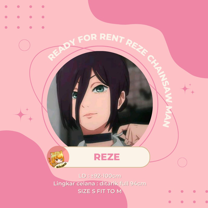 [READY FOR RENT] REZE Costume Cosplay chainsaw Man