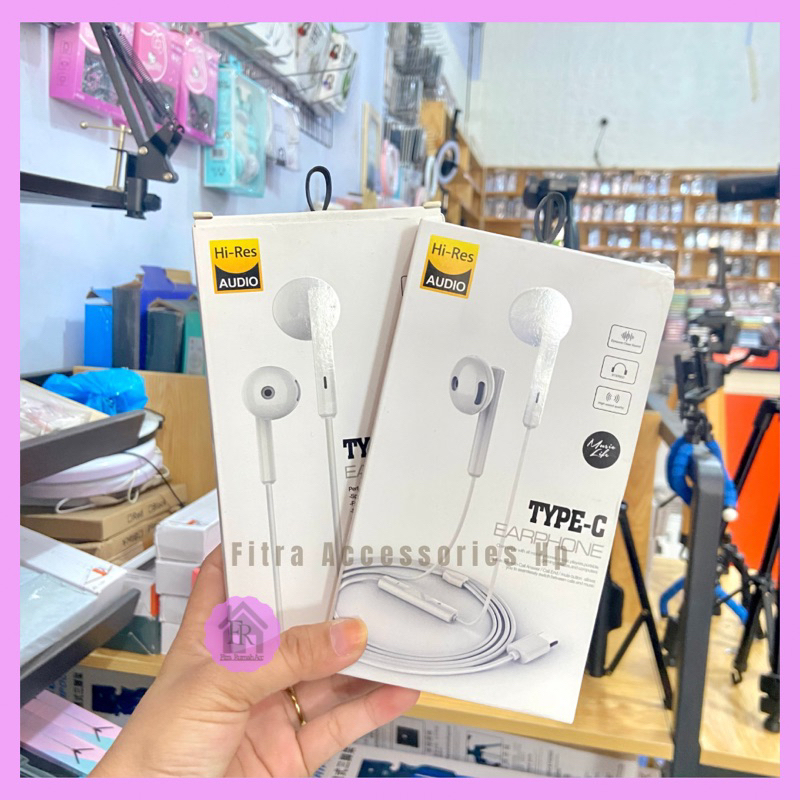 Rumah Acc [SO] Hf Headset W20 Colokan Type C Khusus Huawei & Xiaomi Megabass Tipe C