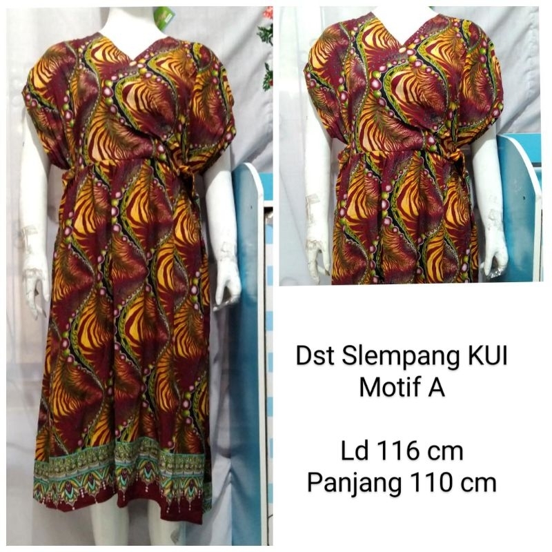 Daster Slempang Kencana Ungu Label Hijau Tali Samping