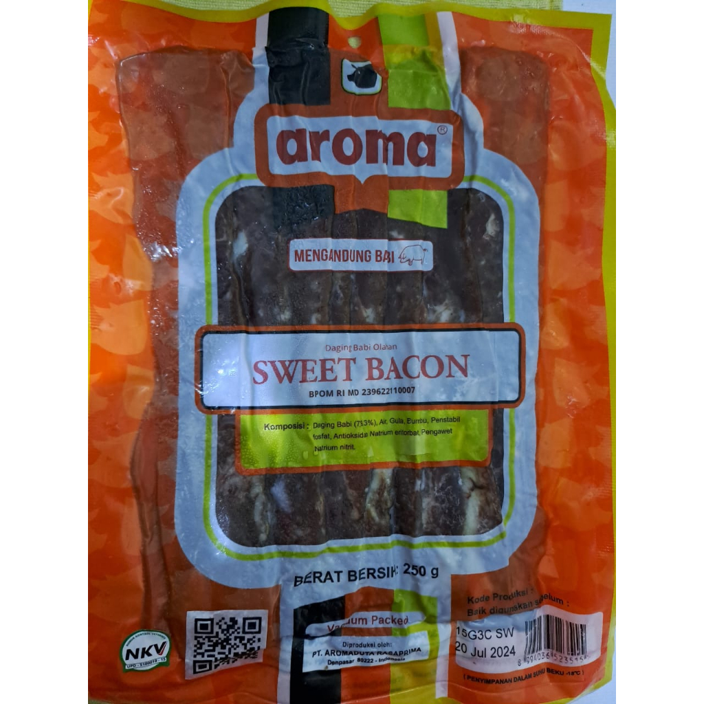 

Sweet Pork Bacon 250 Gr "Aroma