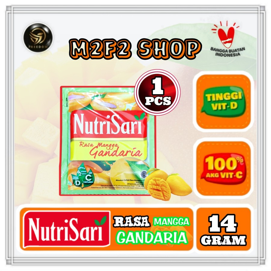 

NutriSari Minuman Serbuk Rasa Mangga Gandaria Sachet - 14 gr (Kemasan Satuan)