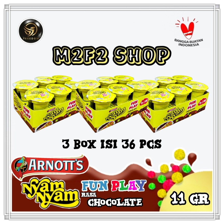 

Nyam Nyam Fun Play Bubble Puff Chocolate | Cokelat - 11 gr (Kemasan 3 Box)