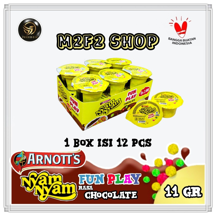 

Nyam Nyam Fun Play Bubble Puff Chocolate | Cokelat - 11 gr (Kemasan Box)