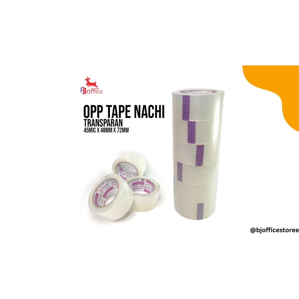 

Lakban Bening Nachi 48mm Besar 2" Panjang 100 Yard / Murah per slop