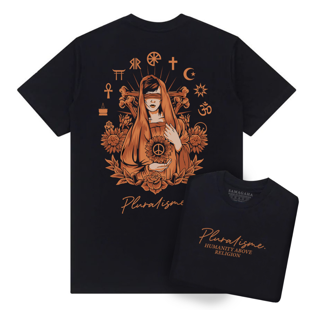 Kaos Pluralisme Agama Baju distro Pria Dewasa