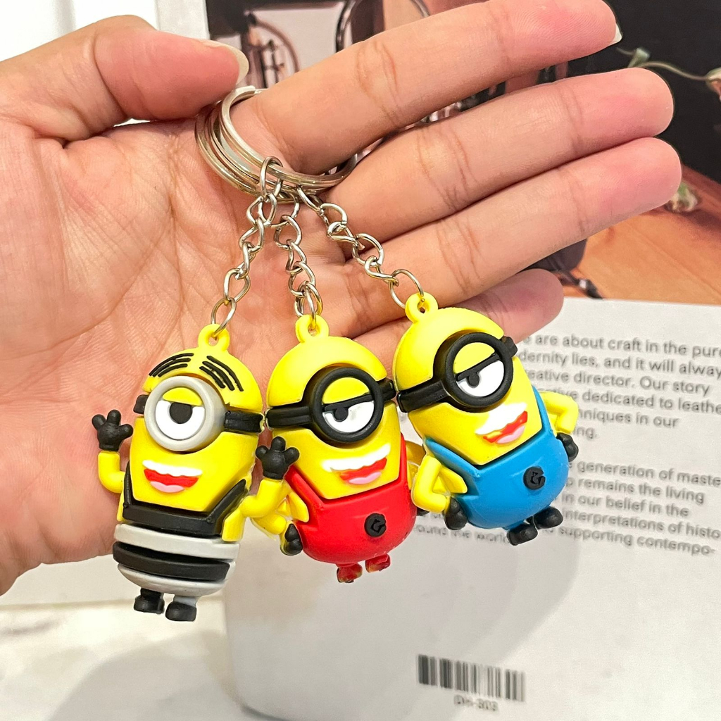 Gantungan Kunci Minion Prisoner Tahanan Penjara Bahan Karet - keychain keyring rubber kartun lucu cu