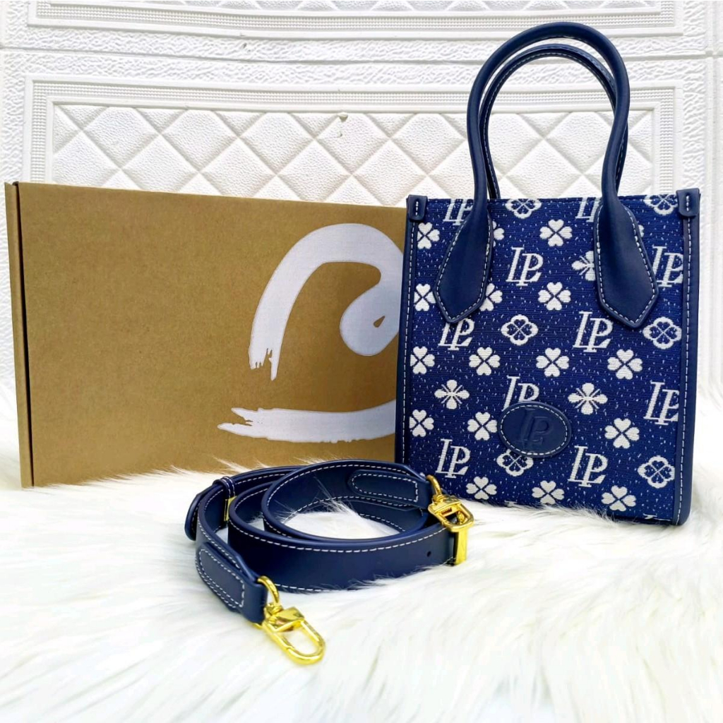 tas Premier bags import kotak denim