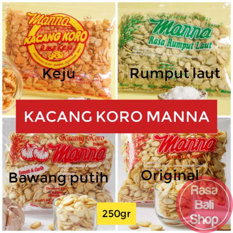 

Kacang Koro MANNA Bali, Kacang Manna, Kacang Bali, Oleh-oleh Bali Rasabalishop