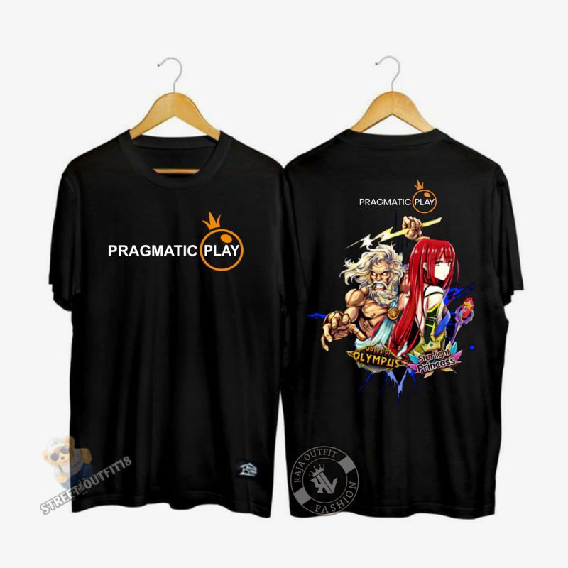 Kaos distro T-Shirt baju pakaian game slot pragmatic play Olimpus cewe/cowo/pria/wanita