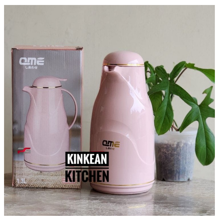 1300Ml Termos Air Panas Bahan Kaca Luar Plastik Water Jug 1.3 Liter Besar