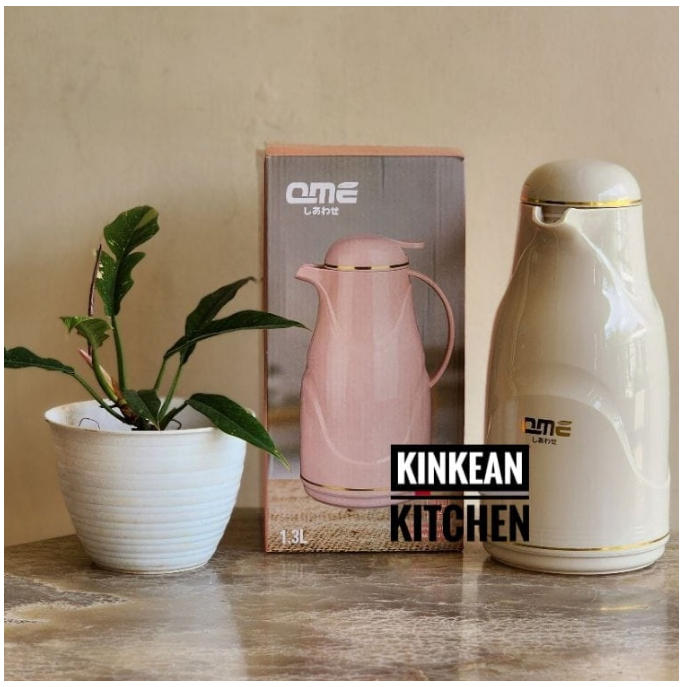 1300Ml Termos Air Panas Bahan Kaca Luar Plastik Water Jug 1.3 Liter Besar