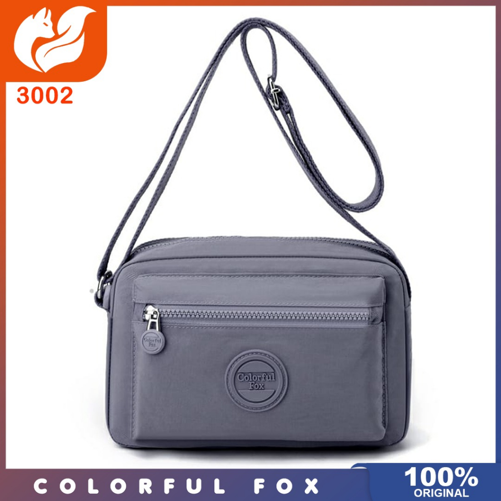Colorful fox ori - Tas selempang wanita colorful fox 3002 Polyester tas wanita original import