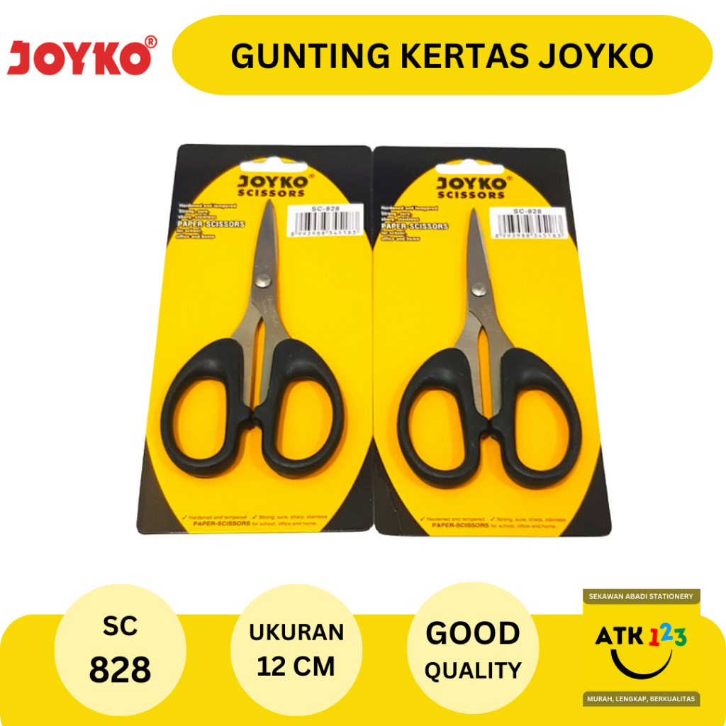 

Gunting Kertas Stainless Steel / Stationary Scissors Joyko SC-828