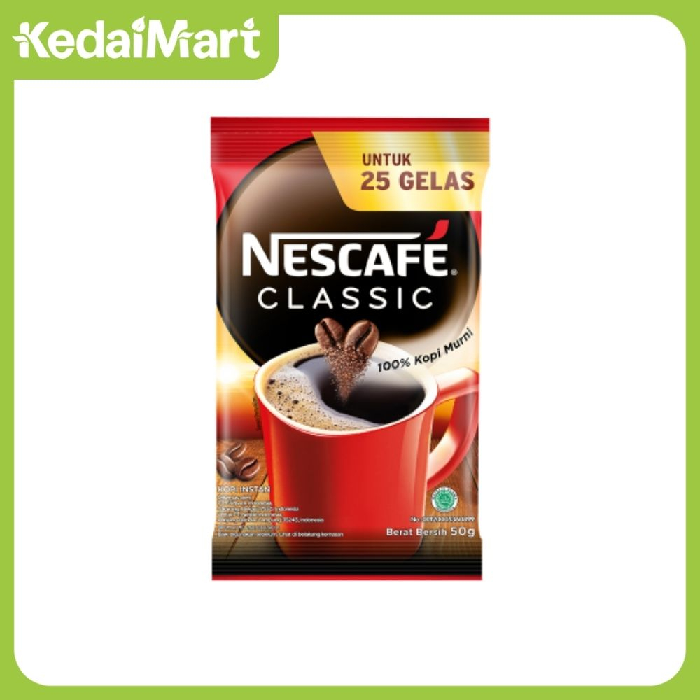 

Nescafe Classic Kopi Hitam Bag Isi 50 Gram