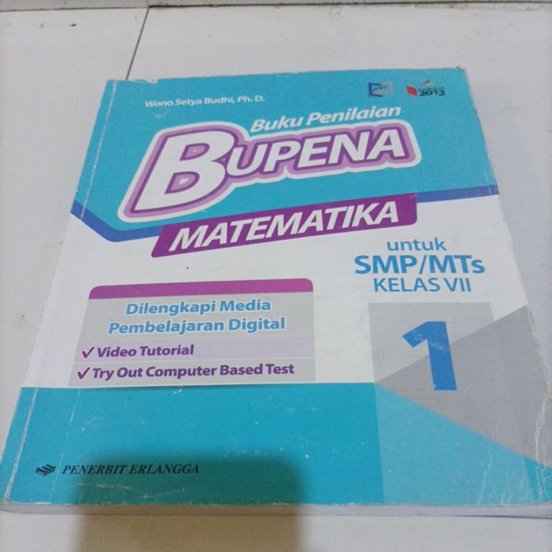 

Buku Penilaian Bupena matematika penerbit Erlangga SMP kelas 7 SMP kelas 1 bekas coretan dikit