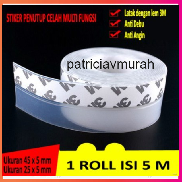 Strip Segel Pintu dan Jendela Kedap Suara Warna Transparan