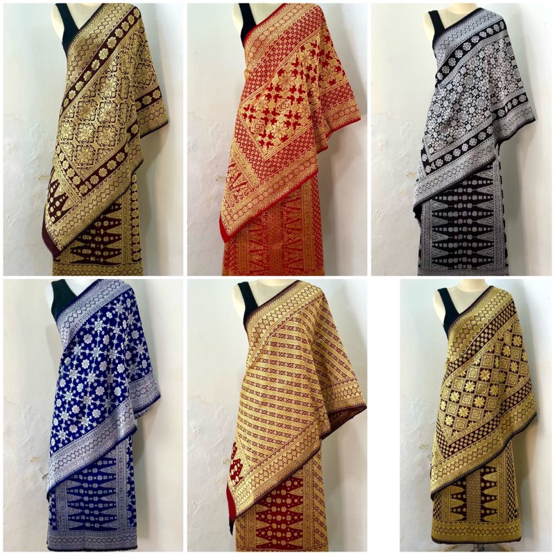 SONGKET PALEMBANG ASLi TENuN TANGAN  //PERMATA BERLIAN GEBENG PREMIuM