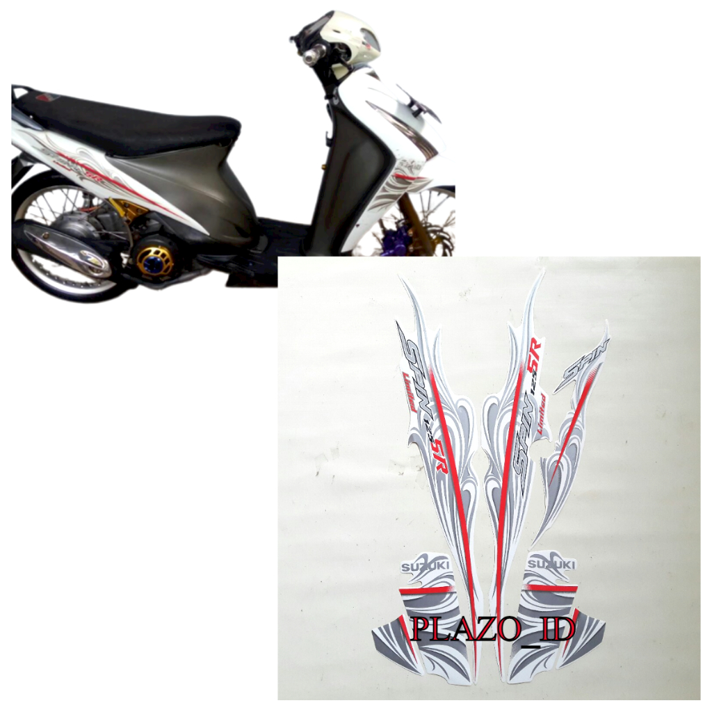 stiker suzuki spin sr 125 2008 limited putih