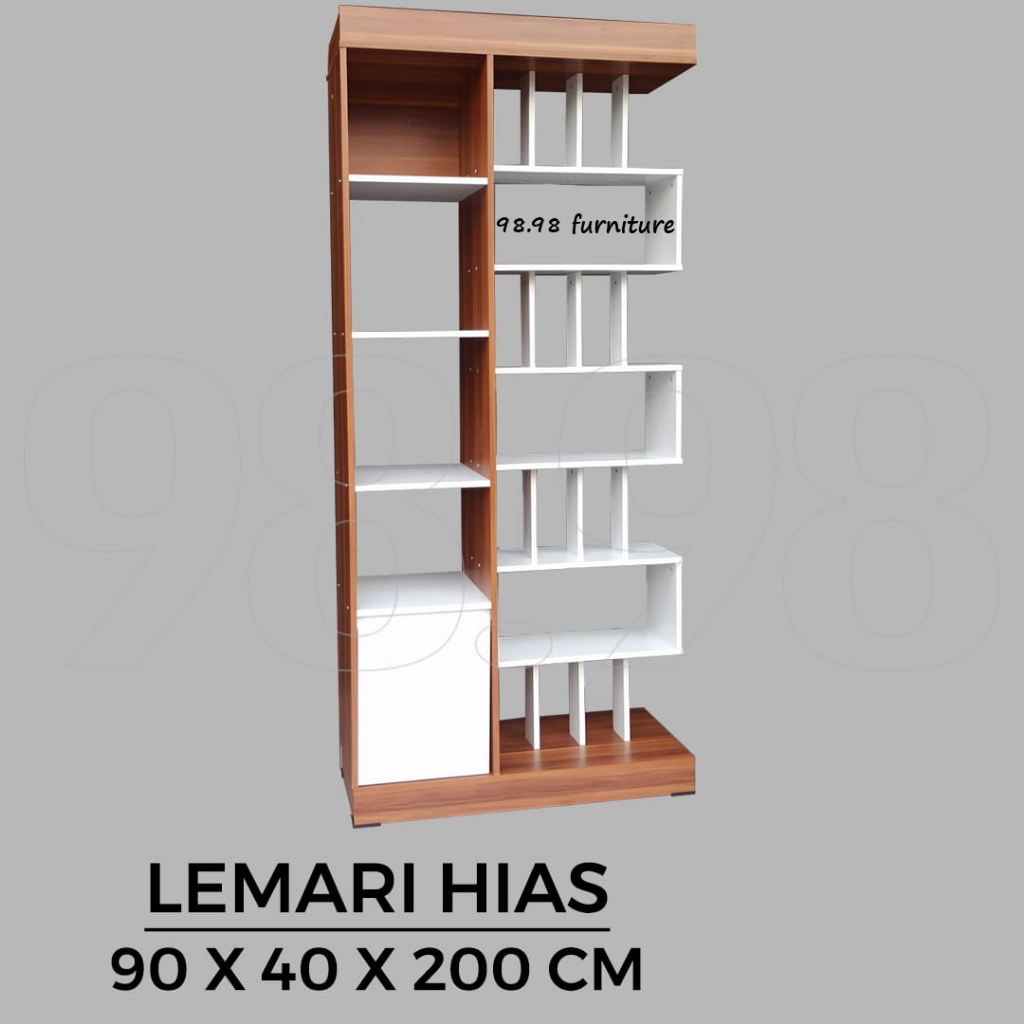 Lemari Sekat 90cm | Penyekat Ruangan 2 Sisi | Partisi Minimalis Tinggi