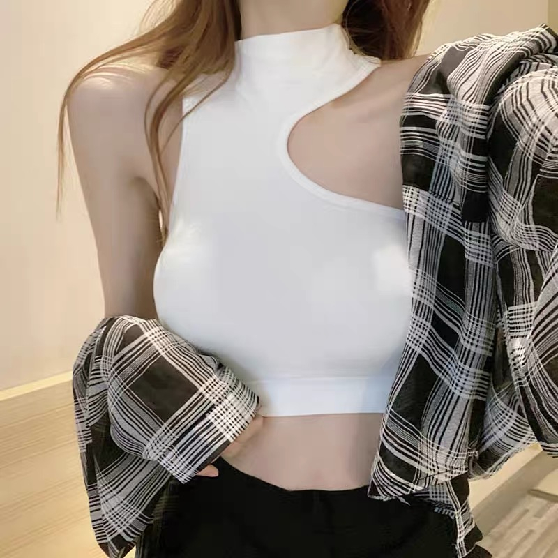 Pakaian Dalam Wanita Bra Polos Yoga Bra Push Up Tanpa Kawat Sport Bra-bra-170 Putih