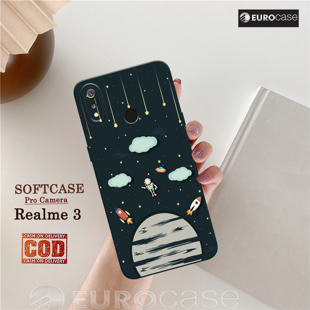 Casing Hp Realme 3 - Fashion Case Astronot - Soft Case Hp Realme 3 - Kesing Hp - Softcase  - Cover H