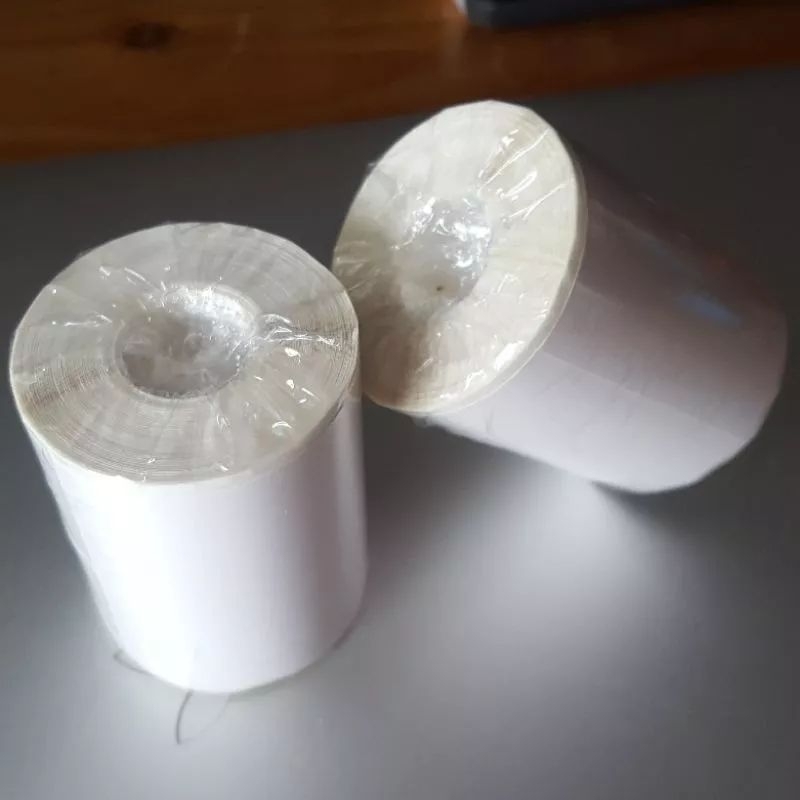 

Kertas Label Sticker Thermal Continuous 58mm x 37mm Core 10mm - 6 meter - Ada Gap Samping Mudah Kupas