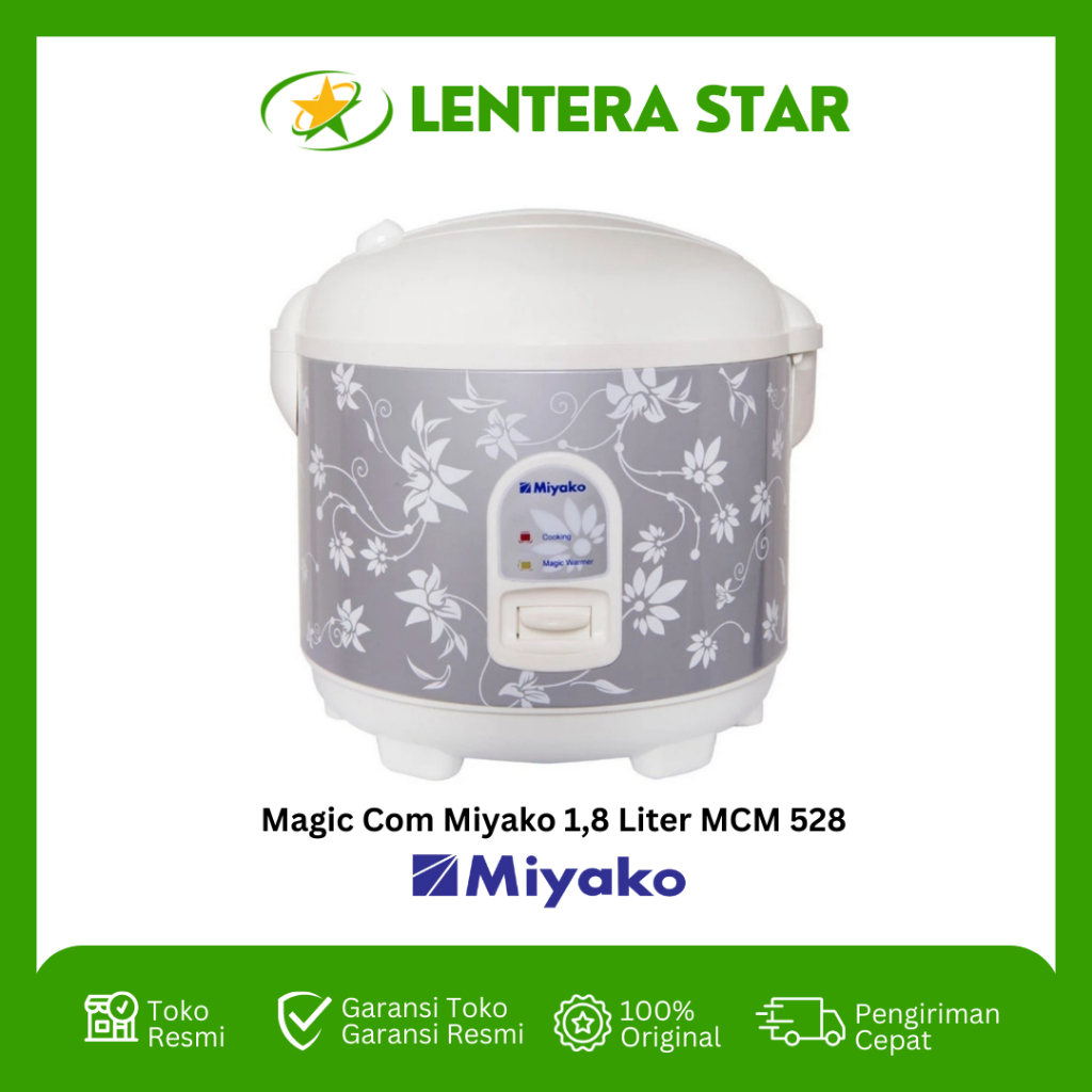 Magic Com 3 in 1 / Rice Cooker 1,8 Liter Miyako MCM-528 MCM 528