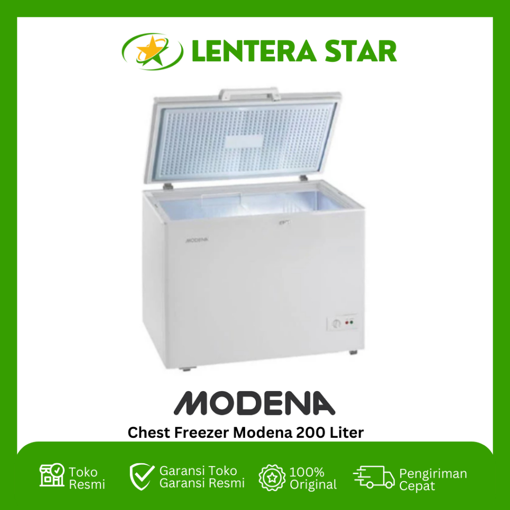 Box Chest Freezer / Kotak Pendingin 200 Liter Modena Original Garansi Resmi 5 Tahun