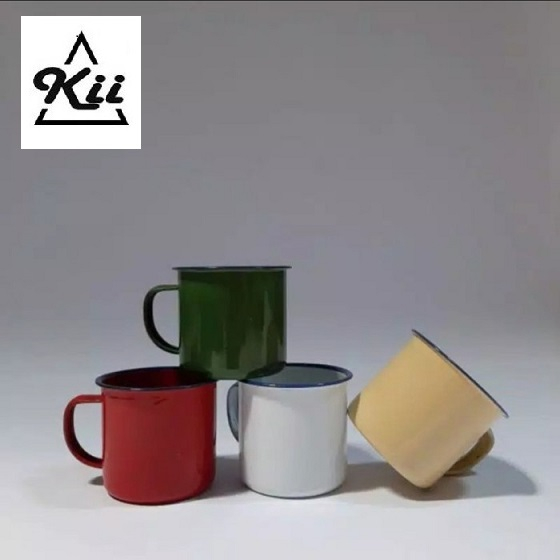 Calypso Enamel Mug Warna 7cm - Mug Jadul Mug Kopi Mug Naik Gunung