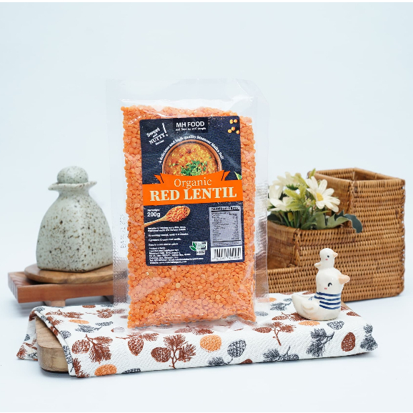 

MH Organic Red Lentils 200gr Kacang Lentil Organik