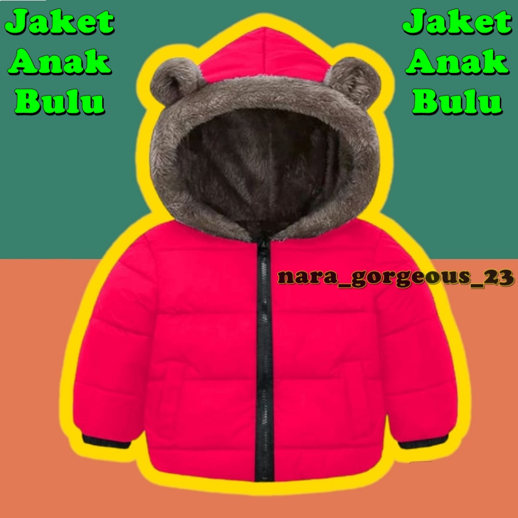 JAKET ANAK WINTER TEBAL BULU HANGAT GUNUNG OUTDOOR GELEMBUNG BULANG KEMBUNG LUCU KEREN LAKI LAKI PER