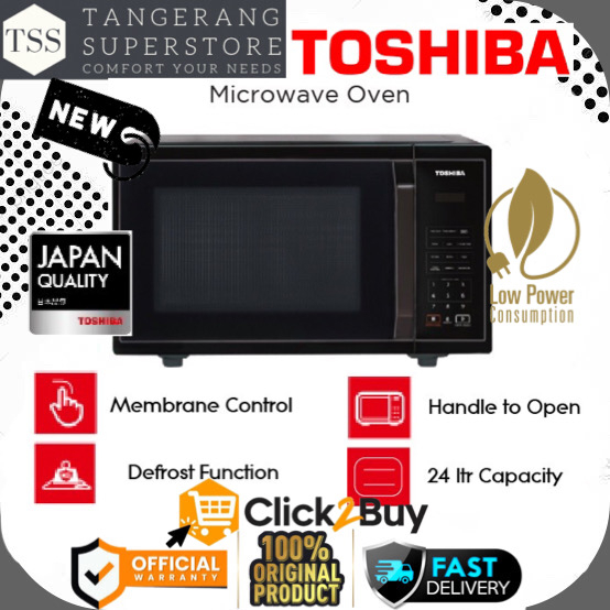 MICROWAVE OVEN TOSHIBA MM-EM24P-BK EM24P-BK KAPASITAS 24L MICROWAVE OVEN TOSHIBA MMEM24P BK