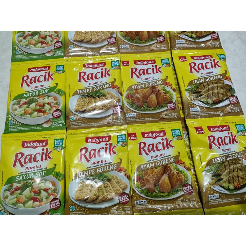 

INDOOFOOD BUMBU RACIK AYAM GORENG/ TEMPE GORENG/IKAN GORENG/NASI GORENG/NASGOR EKTRA PEDAS /RACIK SOP 1 SACHET 20GR