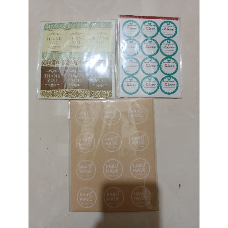 

Sticker label handmade / thank you