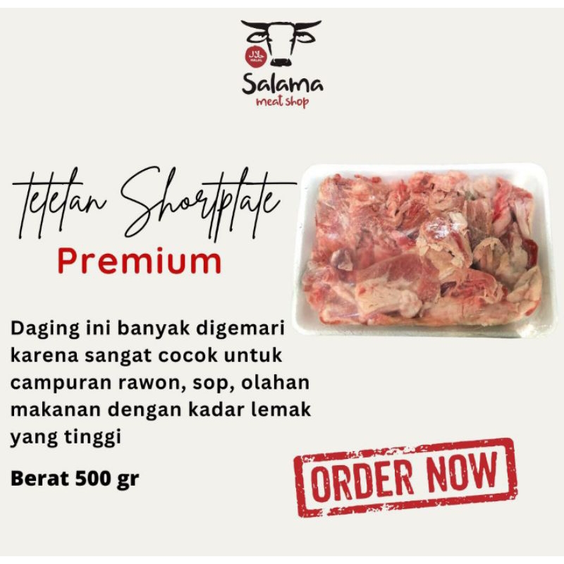 

Tetelan Shortplate Premium 500 gram & Tetelan daging sapi AUS 250gr