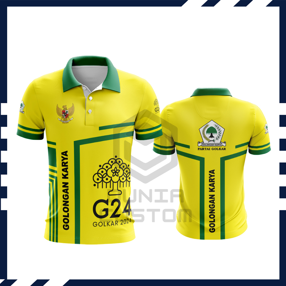 Kaos Baju Polo Partai Golkar 2024 Fullprint