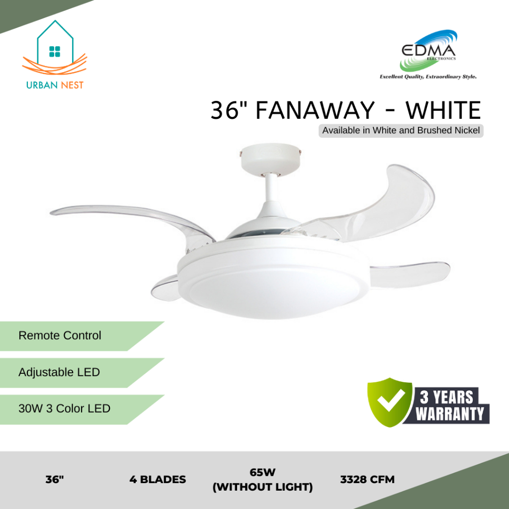 MT EDMA Fanaway 36" Ceiling Fan Decorative Kipas Angin Gantung Lampu