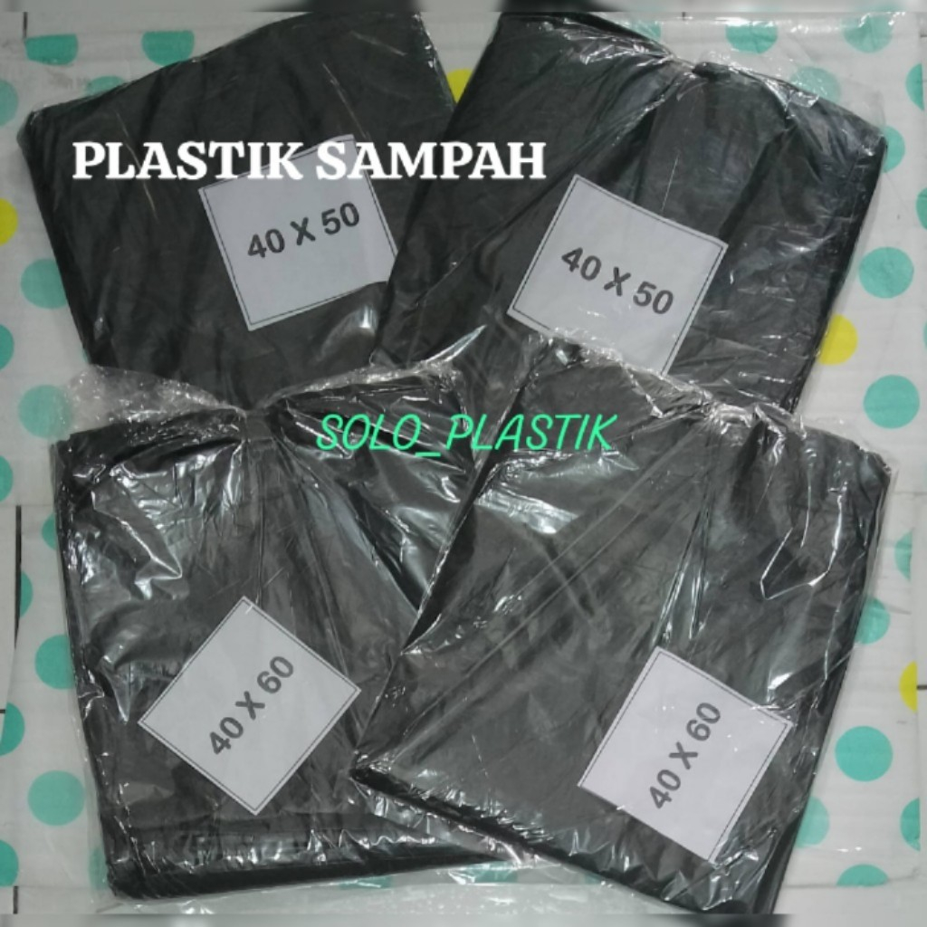 KANTONG PLASTIK SAMPAH 40X60-40X50 50X750-60x100  HITAM KUAT / KANTONG PLASTIK SAMPAH