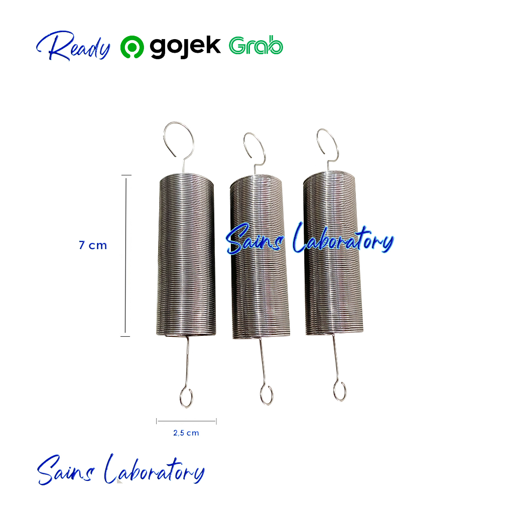 Per Pegas Diameter 2,5 cm Panjang 7 cm Pegas Spiral Praktikum Fisika Percobaan Hukum Hooke Baja